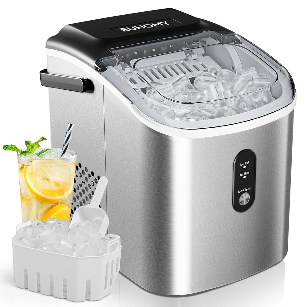 Ice Maker Countertop, Portable Ice Machine with Carry Handle, 26.5lbs Per Day