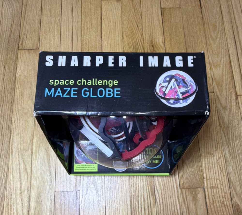 Sharper Image Space Challenge Maze Globe 3D Puzzle 100 Obstacles Multicolor