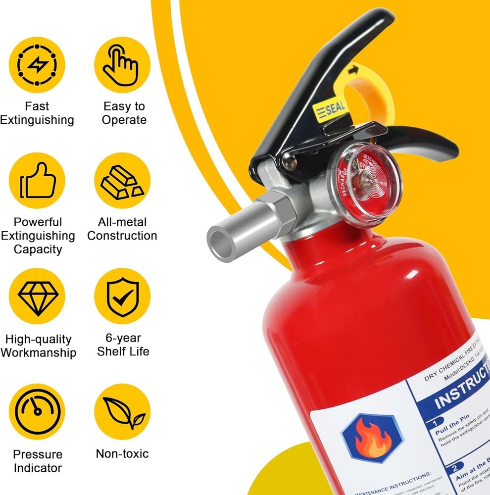 2.5 lb ABC Fire Extinguisher 6 Pack