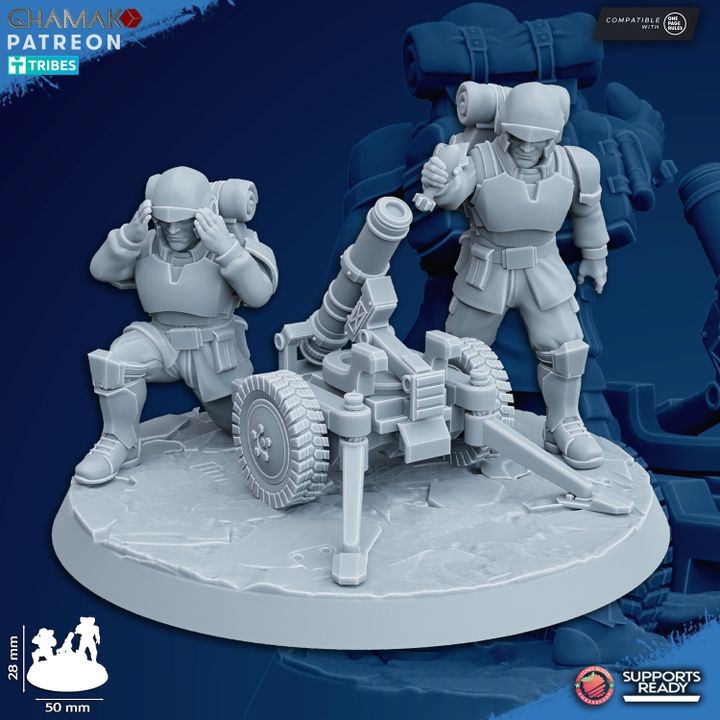 FREEDOM GUARD HEAVY SUPPORT TEAM WITH MORTAR