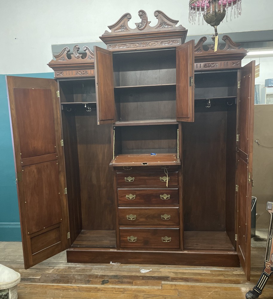 Antique English Walnut Wardrobe