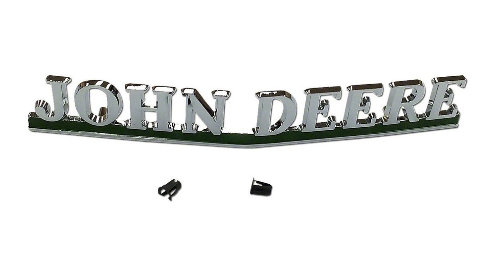 John Deere 40, 50, 60, 70 Chrome front emblem Rep. AA5383R