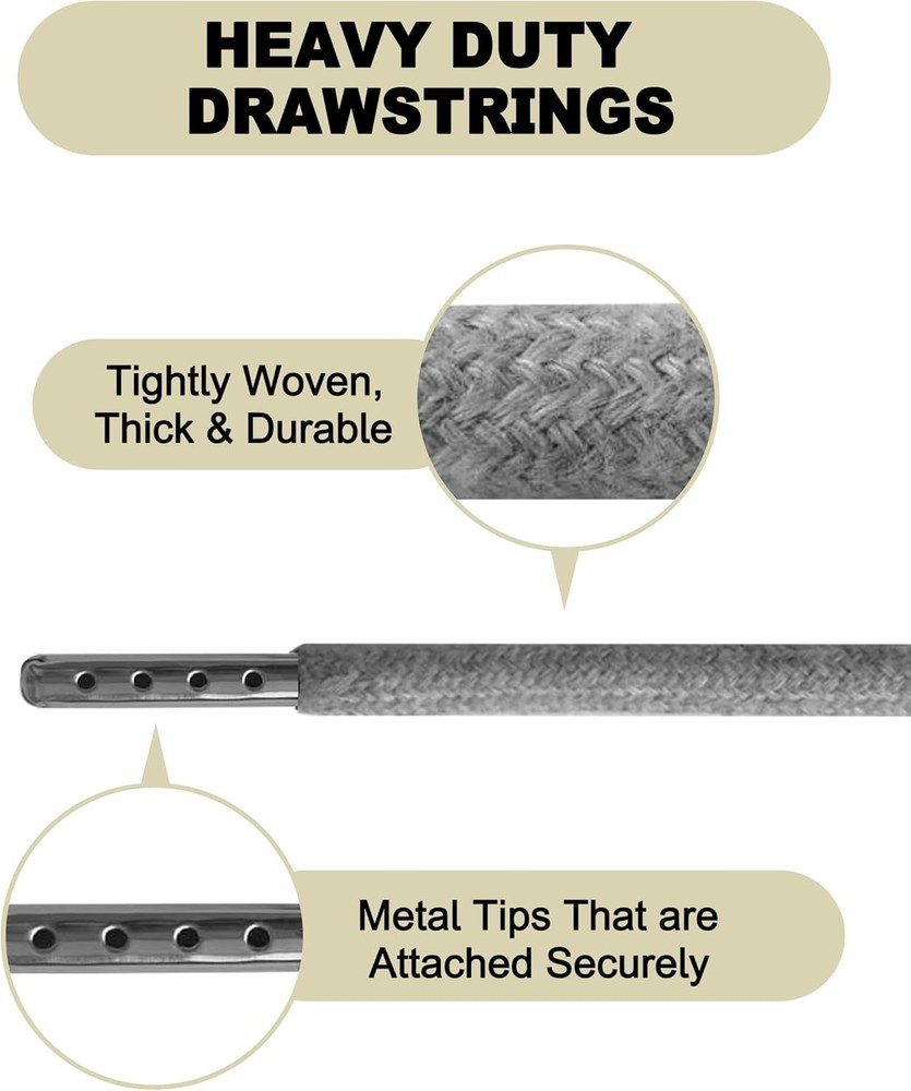 55 Inch Drawstring Replacement Cords with Easy Threader Tool, Replacement Drawst