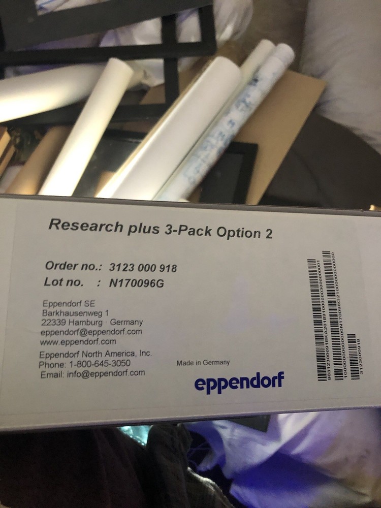 Eppendorf Research Plus 3-pack Option 2. Brand New!