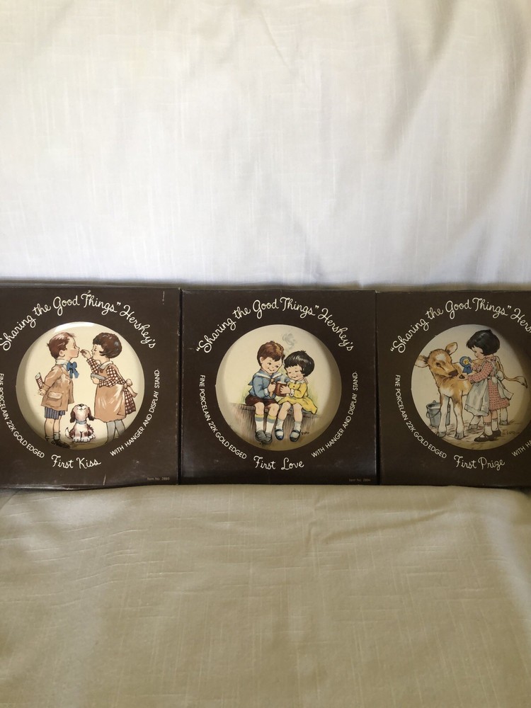 Hershey's 'Sharing Good Things' Plate Collection 3 Piece Set all in boxes
