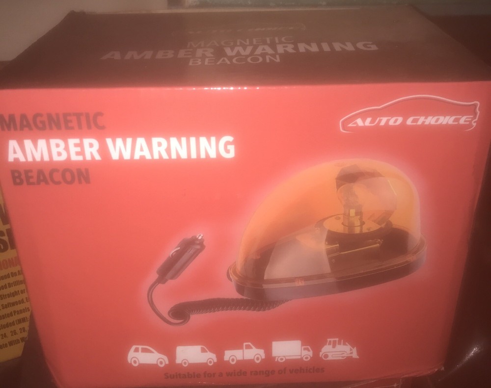 Auto Choice Magnetic Mount Amber Warning Beacon
