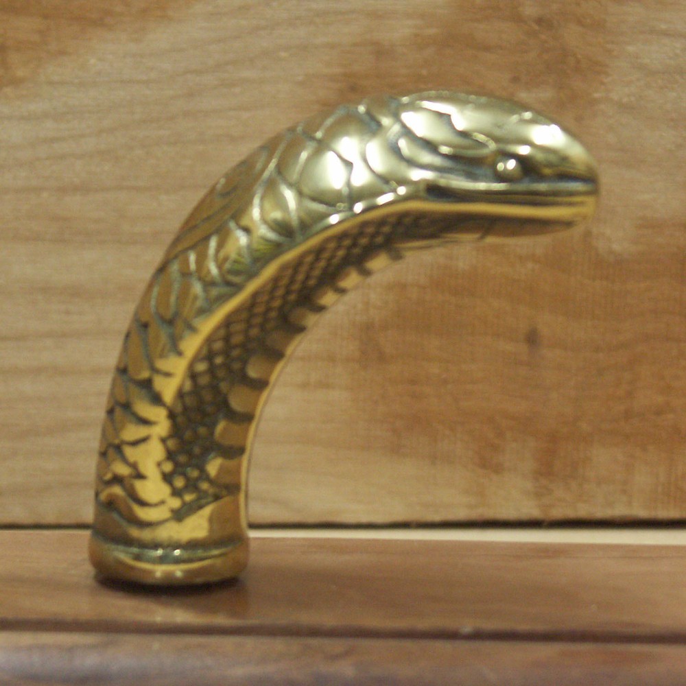 King Cobra Brass Walking Cane Handle - Brass Cane Handle - PC23