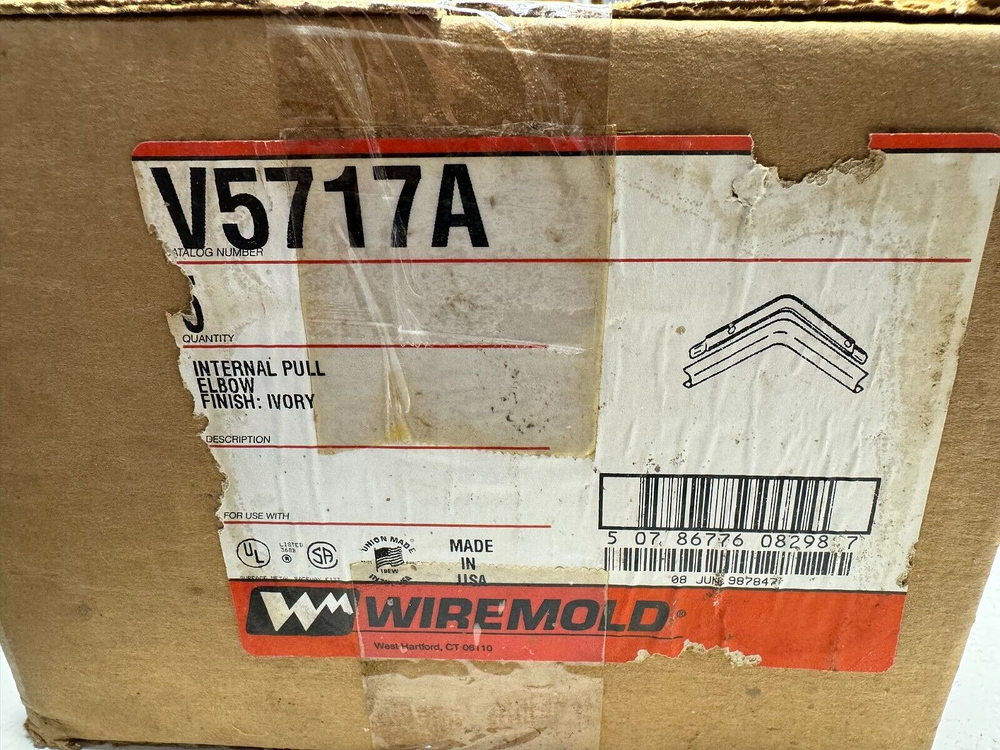 Wiremold V5717A Ivory Internal Pull Elbow **Free Shipping**