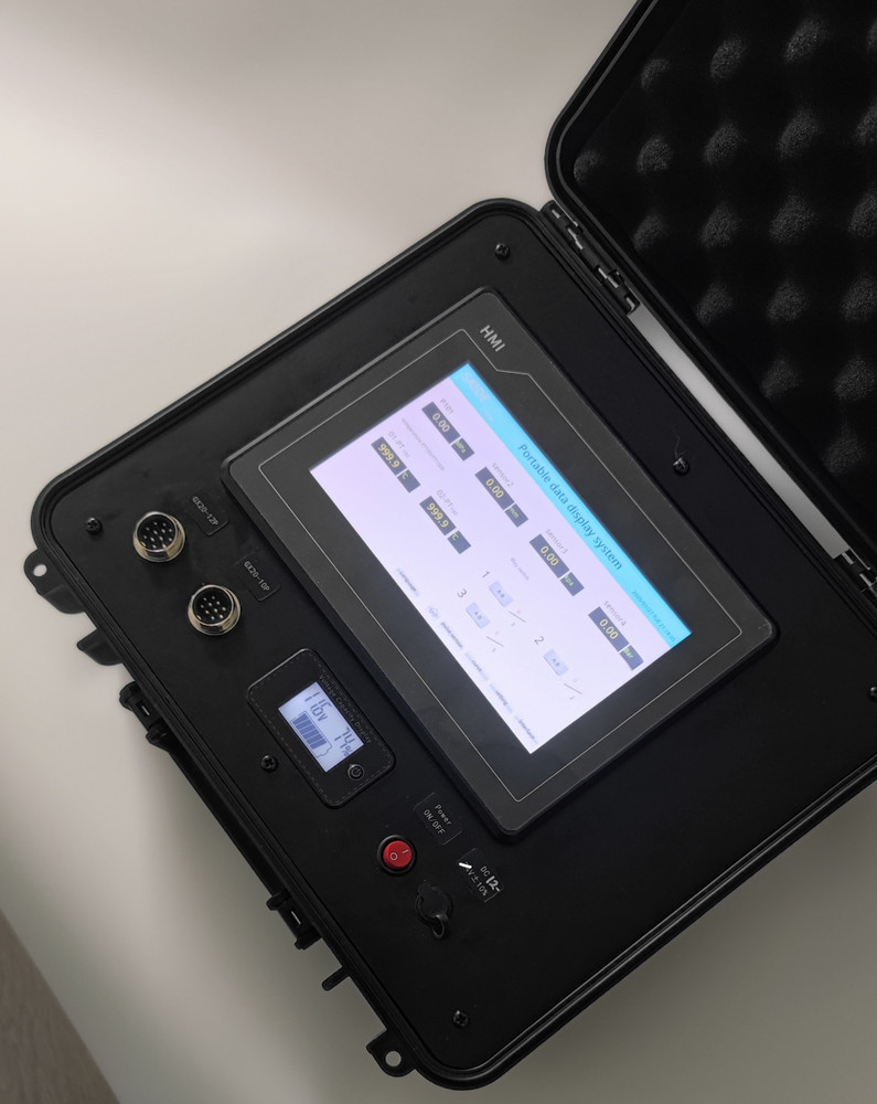 Portable DAQ Box 4-Ch Analog 2-Ch PT100 Pulse Encoder Relay Control HMI 7"