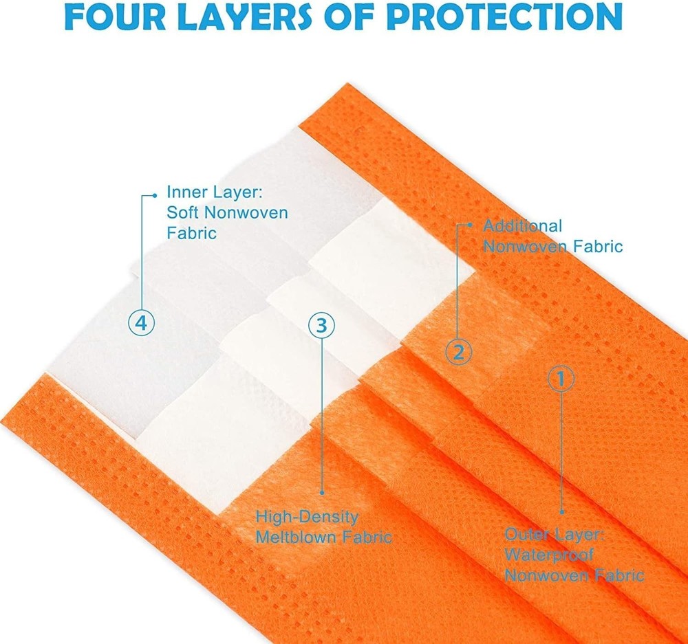 60PCS Individually Sealed Disposable Face Mask 4-Layer