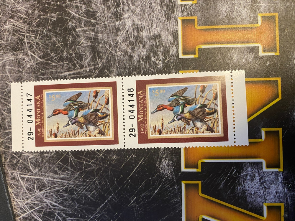 1990 Montana State Duck Stamp, Pair