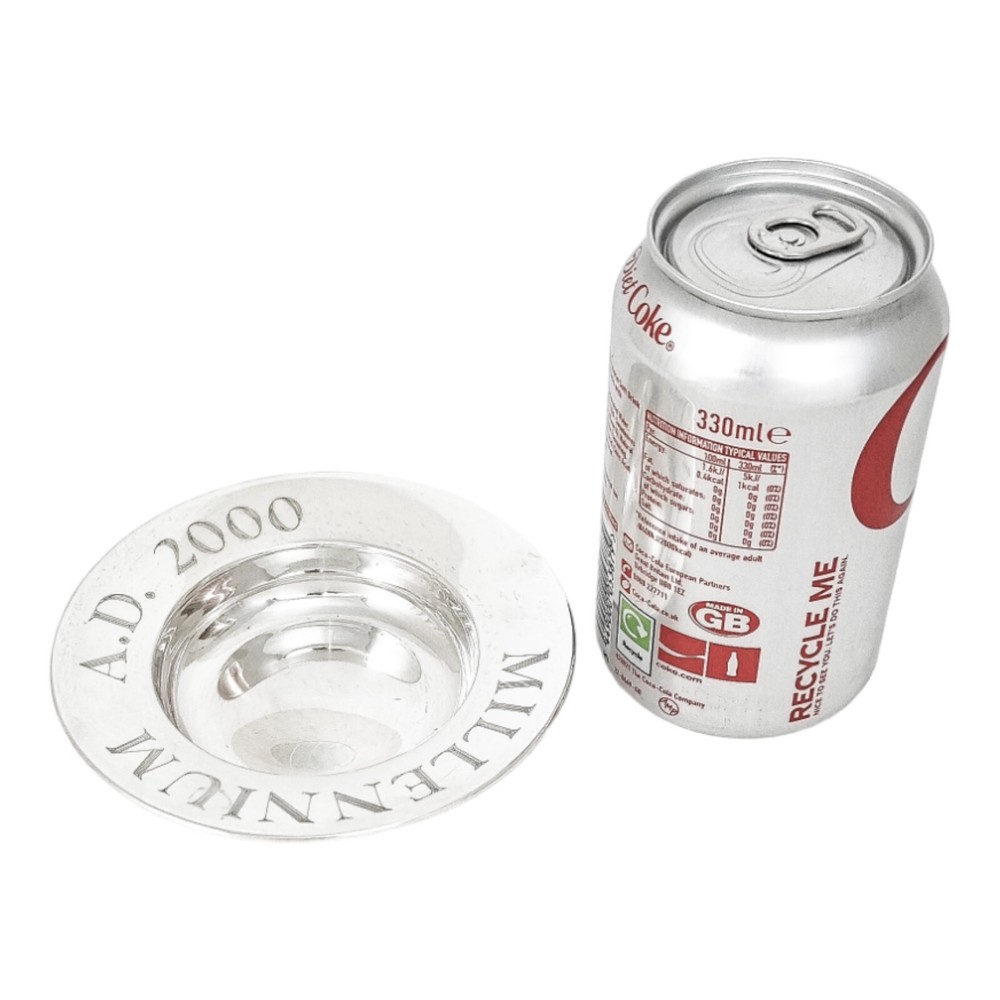 Commemorative sterling silver Millennium armada dish with special 2000 hallmark