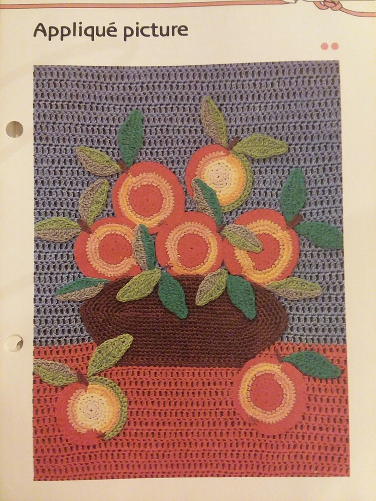 Applique Picture crochet PATTERN INSTRUCTIONS FREE SHIPPING