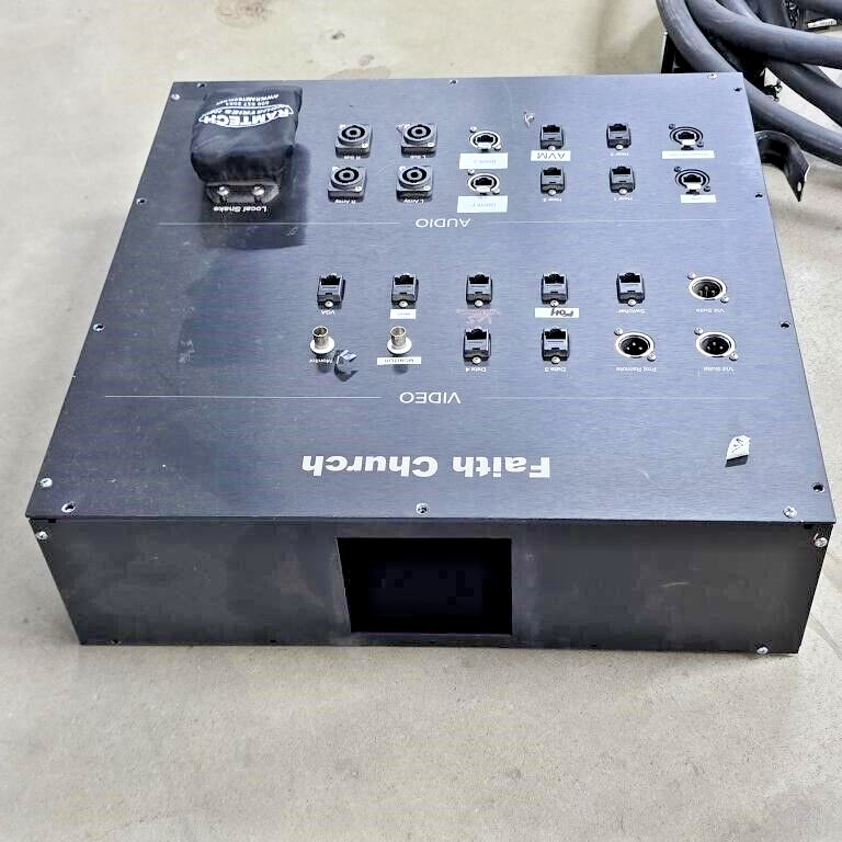 Custom Made Video/ Audio Connection Panel Description with Snake Cable Tested