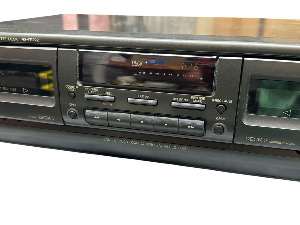 Technics RS-TR272 Stereo Dual Cassette Deck Powers On And Drive Actuates