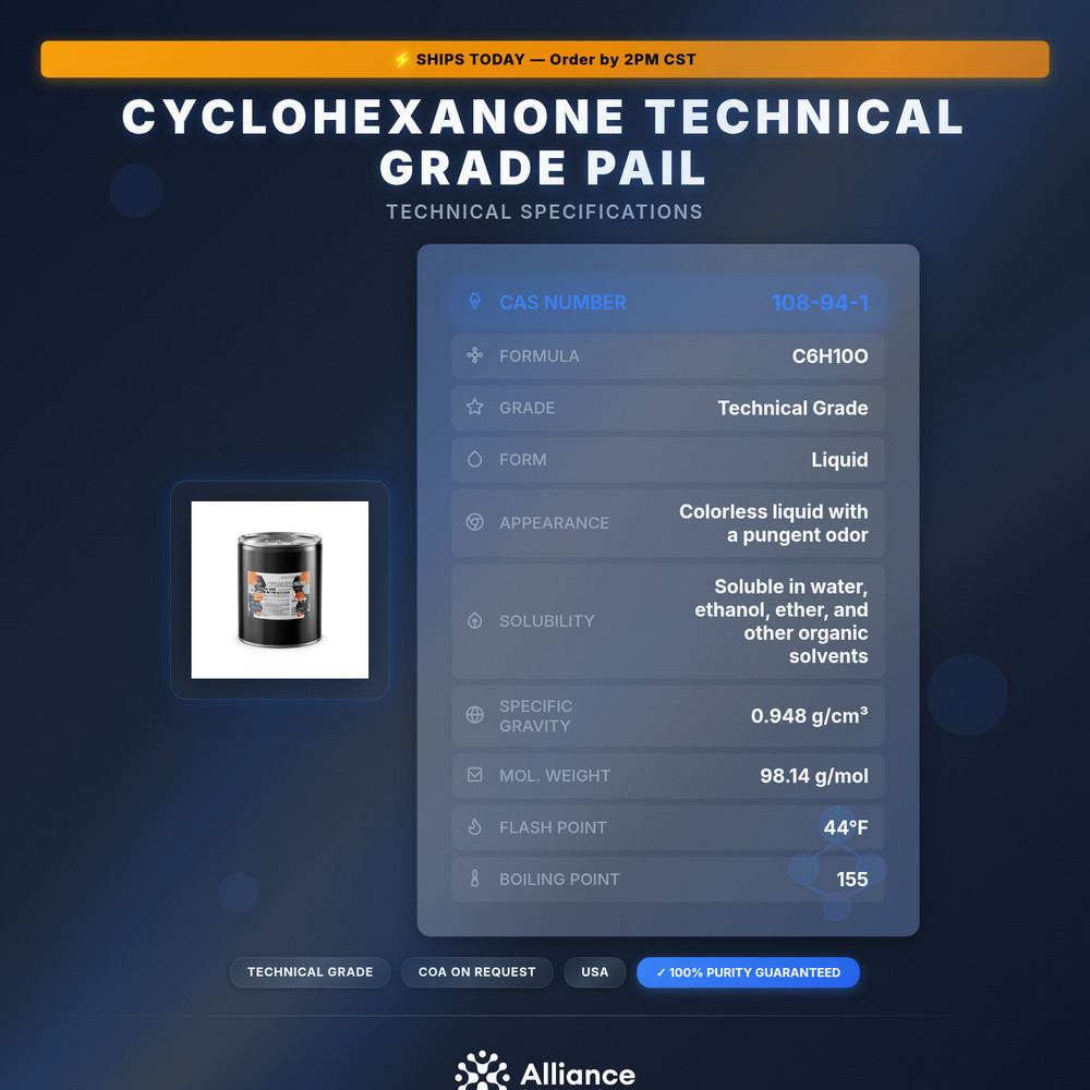 Cyclohexanone Technical Grade - 5 Gallon Pail