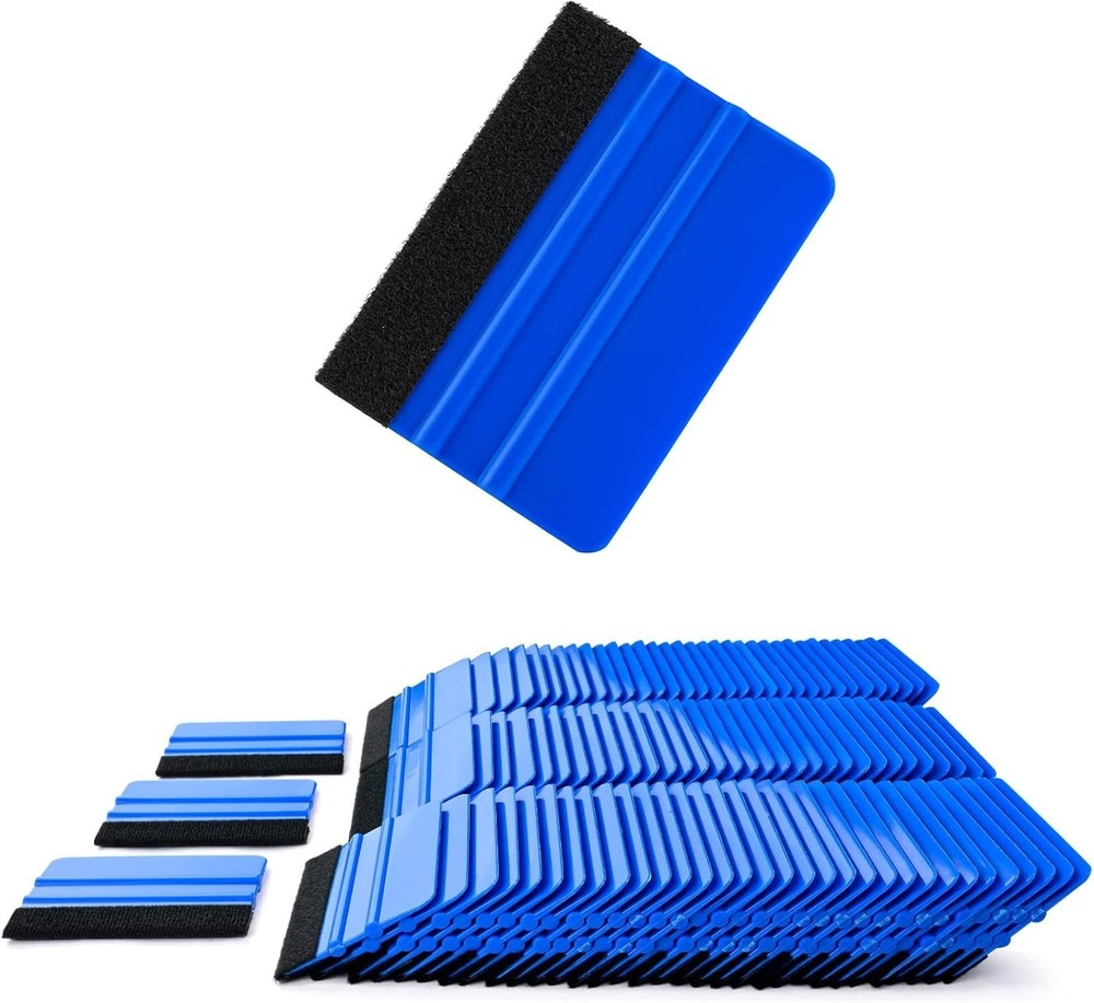 Felt Squeegee Vinyl Wrap 100 pcs Small 4in Plastic Bubble Removal Tool