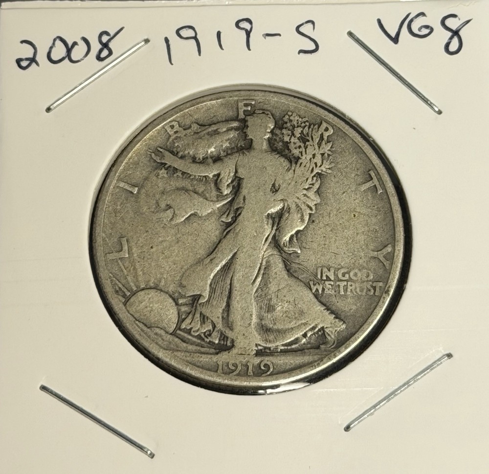 1919-S VG++ Walking Liberty Silver Half Dollar