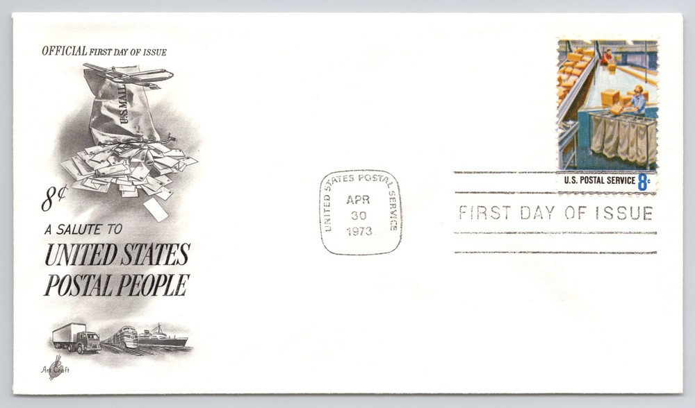 First Day Cover Scott's #1492 Sacking Parcels USPS