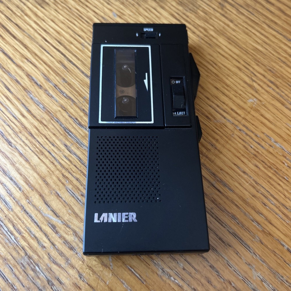 Lanier P-124 Handheld Microcassette Recorder Voice Vintage TESTED