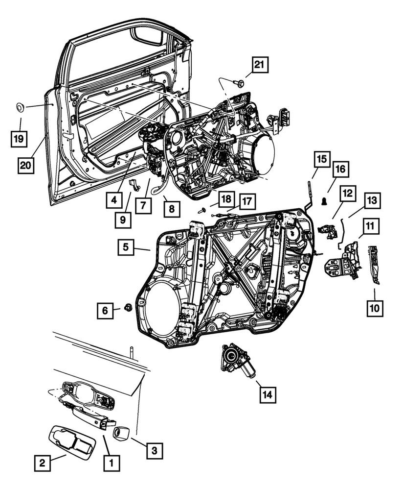 Genuine Mopar Door Handle Bracket Left 4589859AL