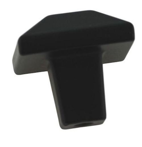 1" Mission Style Square Knob Black