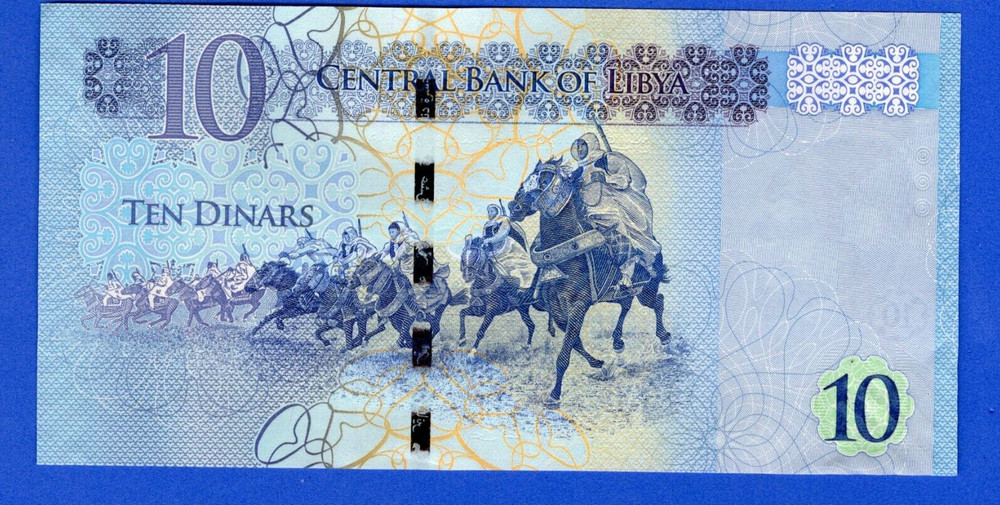 Libya 10 Dinar 2015 P-82, UNC Note - Omar el Mukhtar
