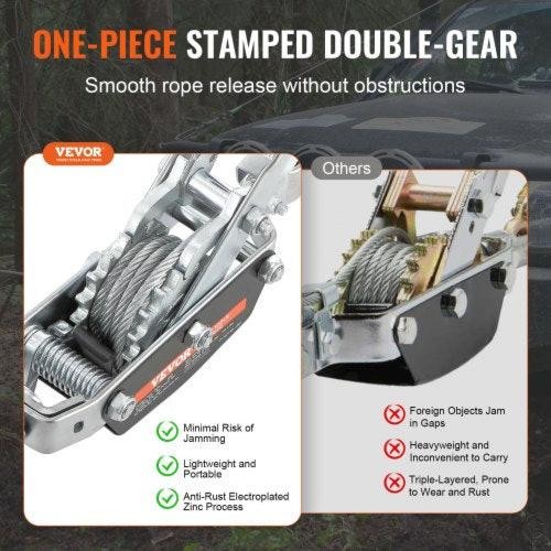 Come Along Winch 5 Ton 11023 lbs Pulling Capacity 11.5 ft Steel Cable