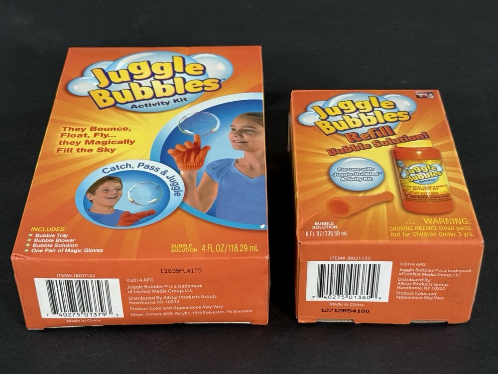 JUGGLE BUBBLES Activity Kit Catch w/ REFILL - KIDS BUBBLES SUMMER + REFILL *NEW