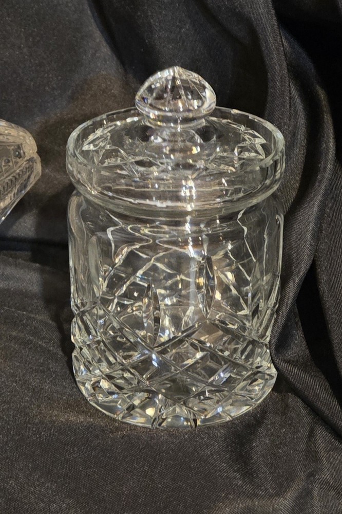 Cut Crystal Biscuit Jar With Lid