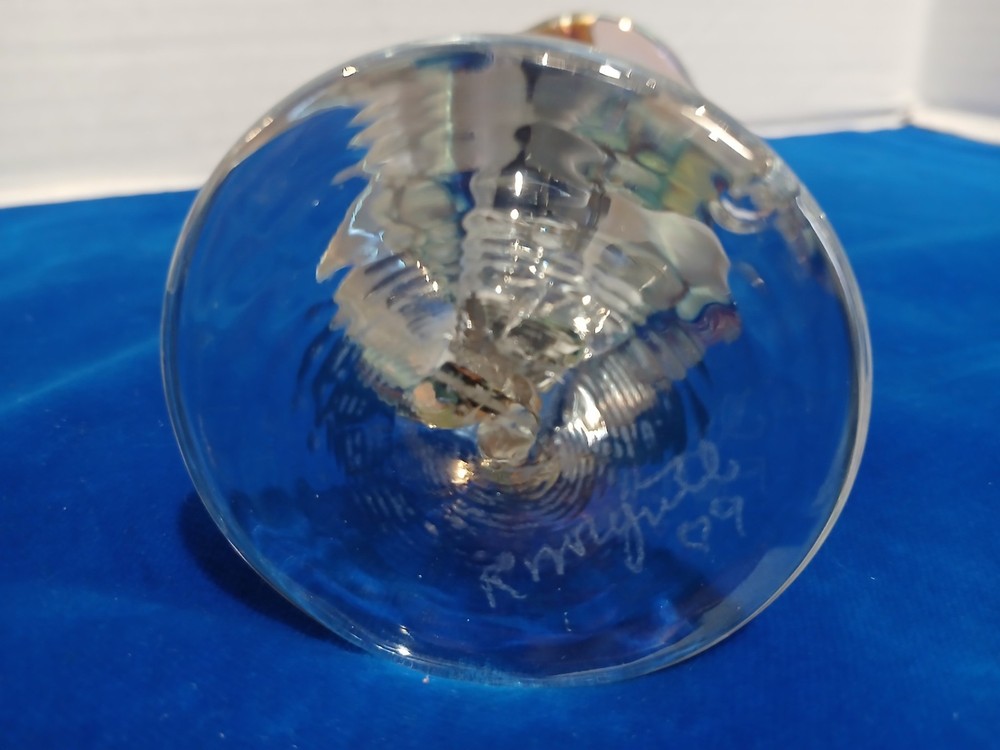 Vintage Signed Glass Hand Blown Perfume Bottle