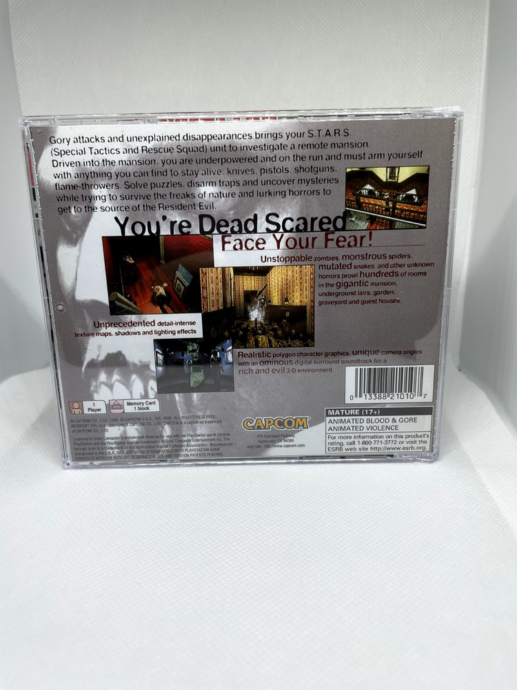 Resident Evil PS1 Replacement Case - NO GAME NO MANUAL
