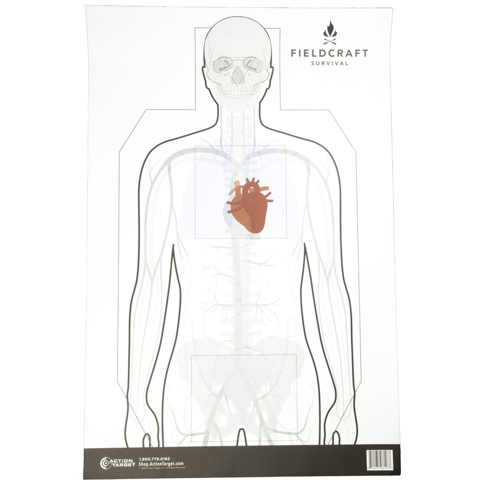 Action Target Fieldcraft Survival Double Sided Paper Target 23x35 Multi Color