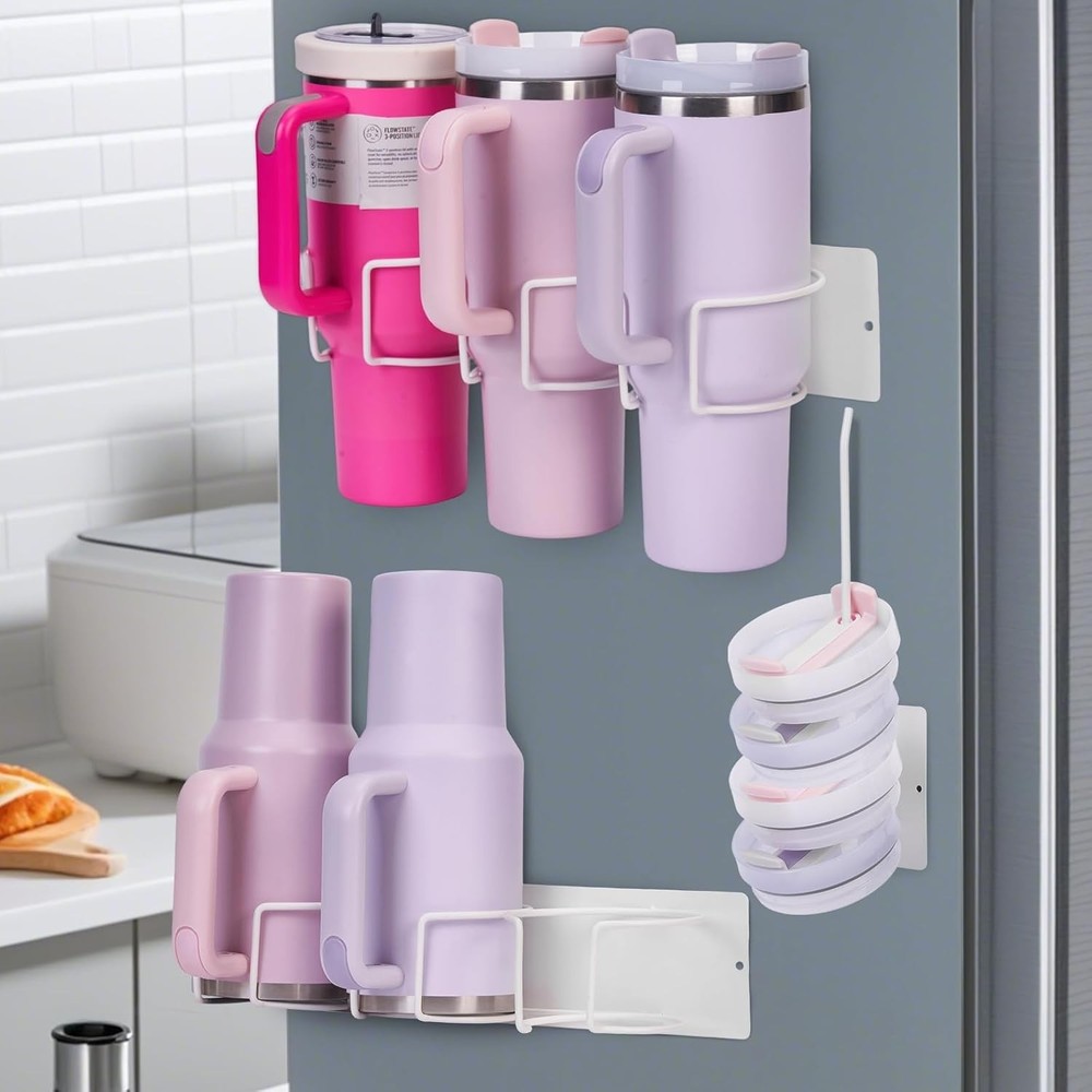 Magnetic Stanley Cup Holder for Refrigerator Tumbler Storage,Water Bottle Organi
