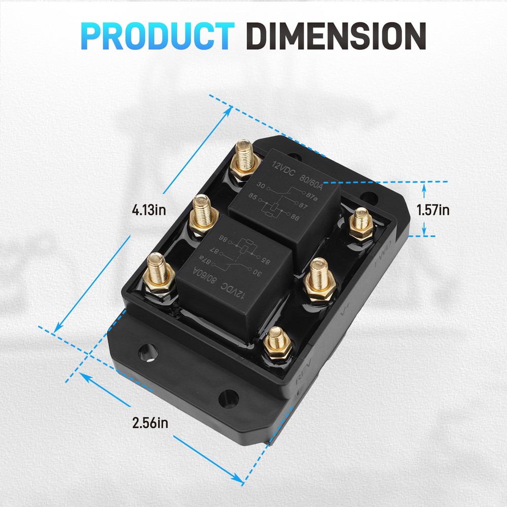Forward & Reverse Relay Module For Tarp Motor Winch Motor Snow Plow Six Terminal