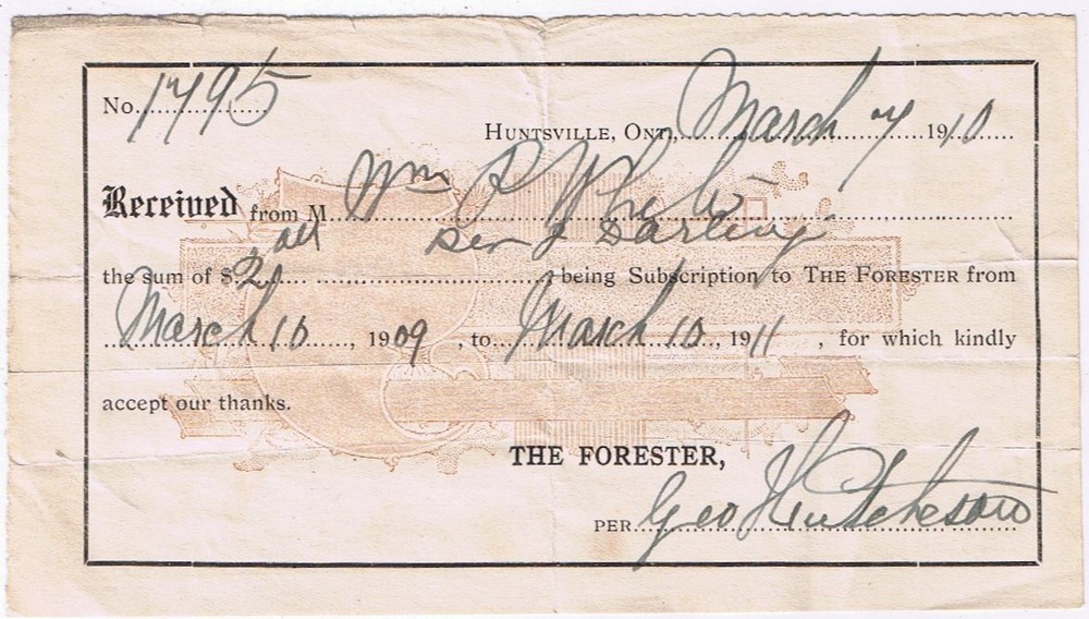 The Forrester Subscription Receipt 1910