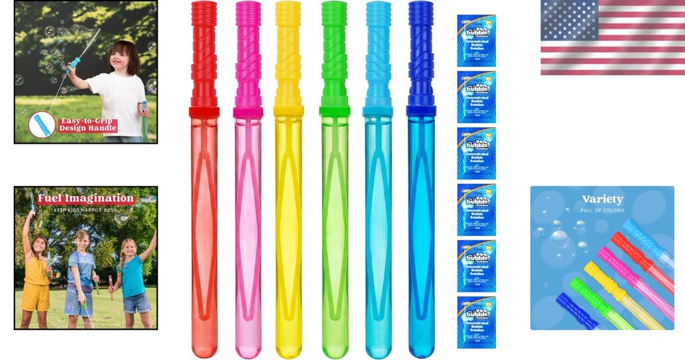 Bubble Fun Unleashed: 14.6” Kid-friendly Bubble Wands - Perfect for Parties