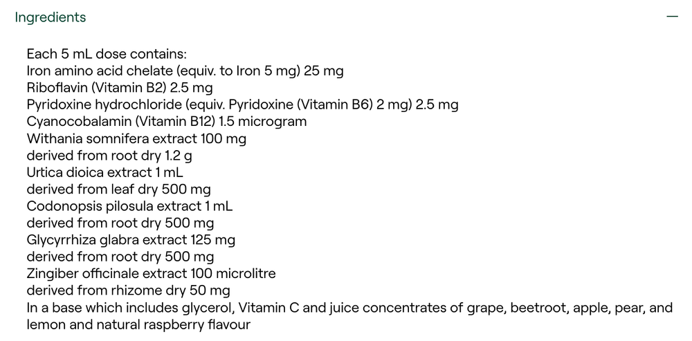 MediHerb Fe-Max Iron Tonic 200ml