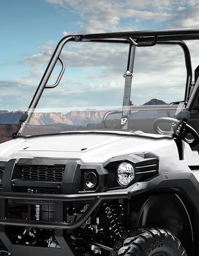 Front Half Windshield for Kawasaki Mule Pro FXT, UTV Clear Half Windshield
