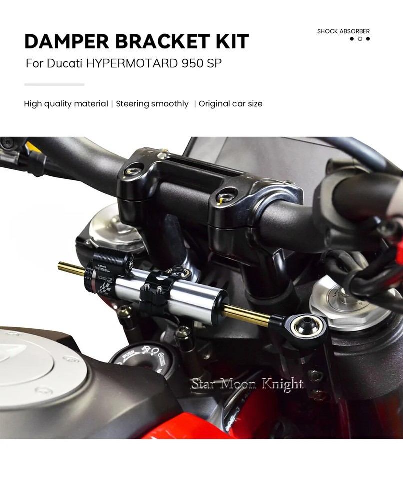 Steering Stabilizer Damper Mounting Bracket Kit For Ducati Hypermotard 950 SP