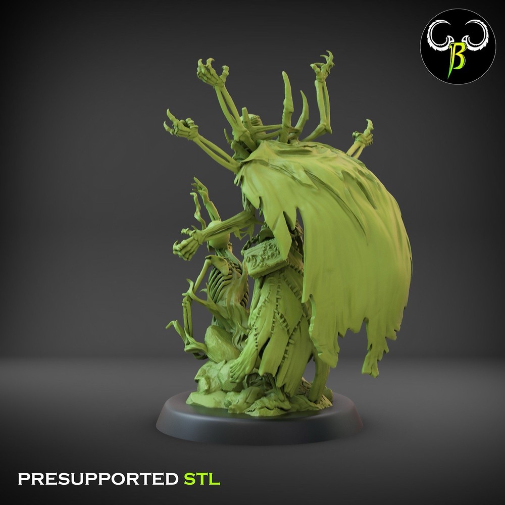 1 BoneMancer, Crypt Nightmares, 3D Printed ClayBeastCreation