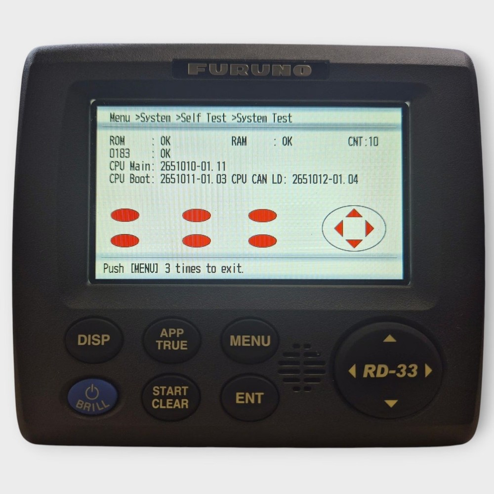 Furuno RD-33 NMEA2000 Data Organizer Display w/ 2m N2k Drop Cable Fully Tested!