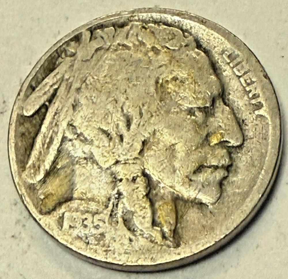 1935-D Buffalo 🦬 Indian Head Nickel 5c