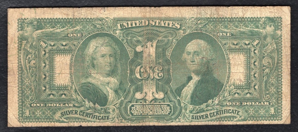 FR. 224 1896 $1 ONE DOLLAR “EDUCATIONAL” SILVER CERTIFICATE CURRENCY NOTE