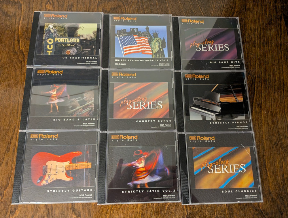 ROLAND Style Data MSA Format Floppy Disk Set (19 total) LOT - rare