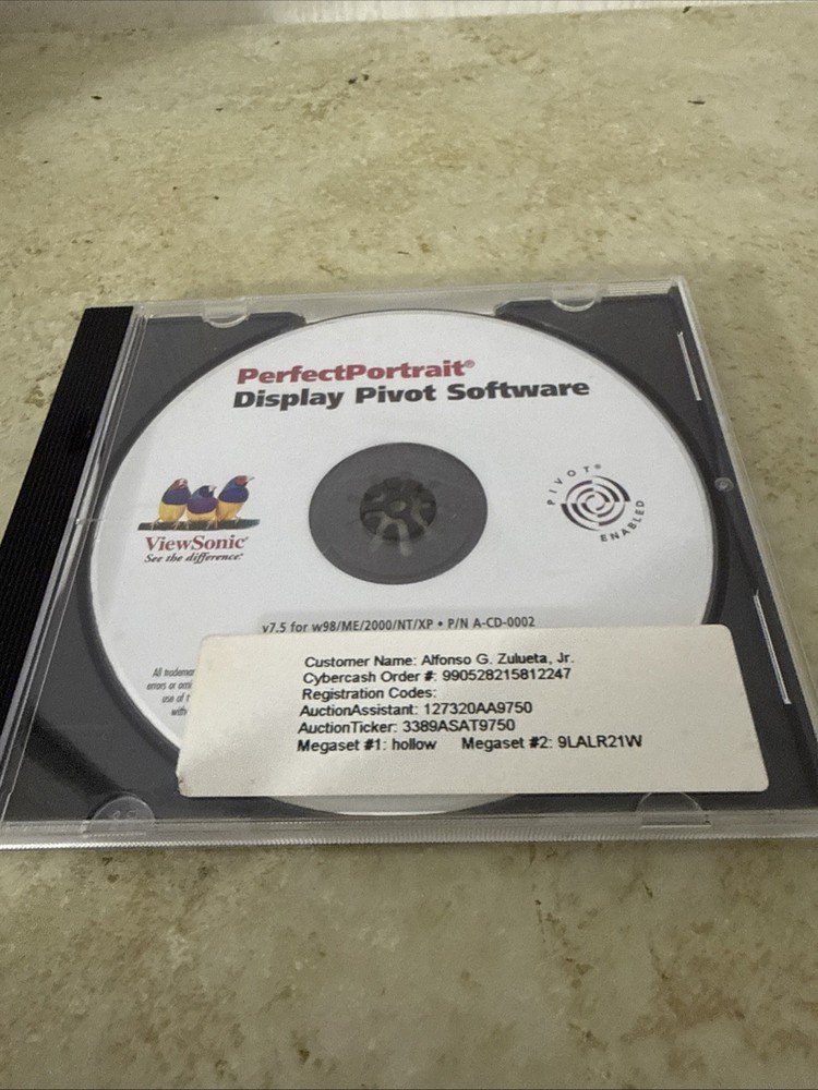 ViewSonic Perfect Portrait Display Pivot Software 2003