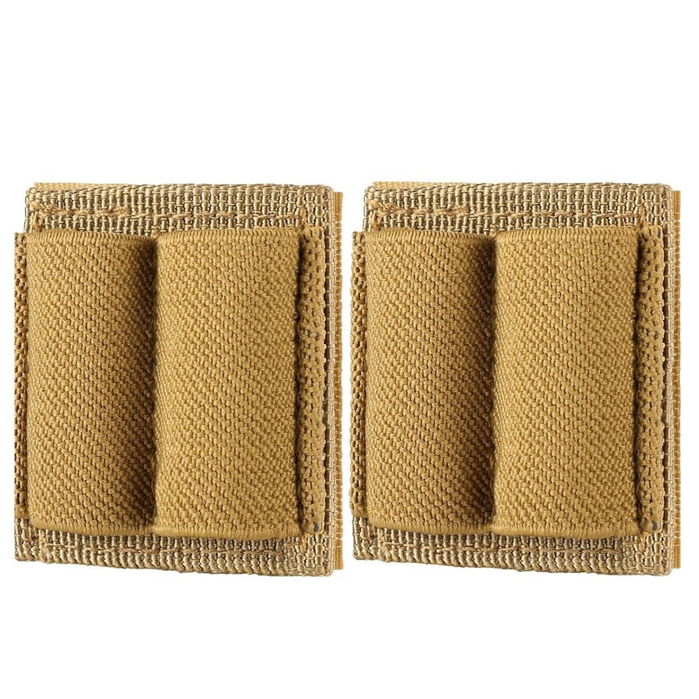 2X Tactical Patch 2 Round Ammo Holder Adhesive Cartridges Hook Loop Bullet Pouch