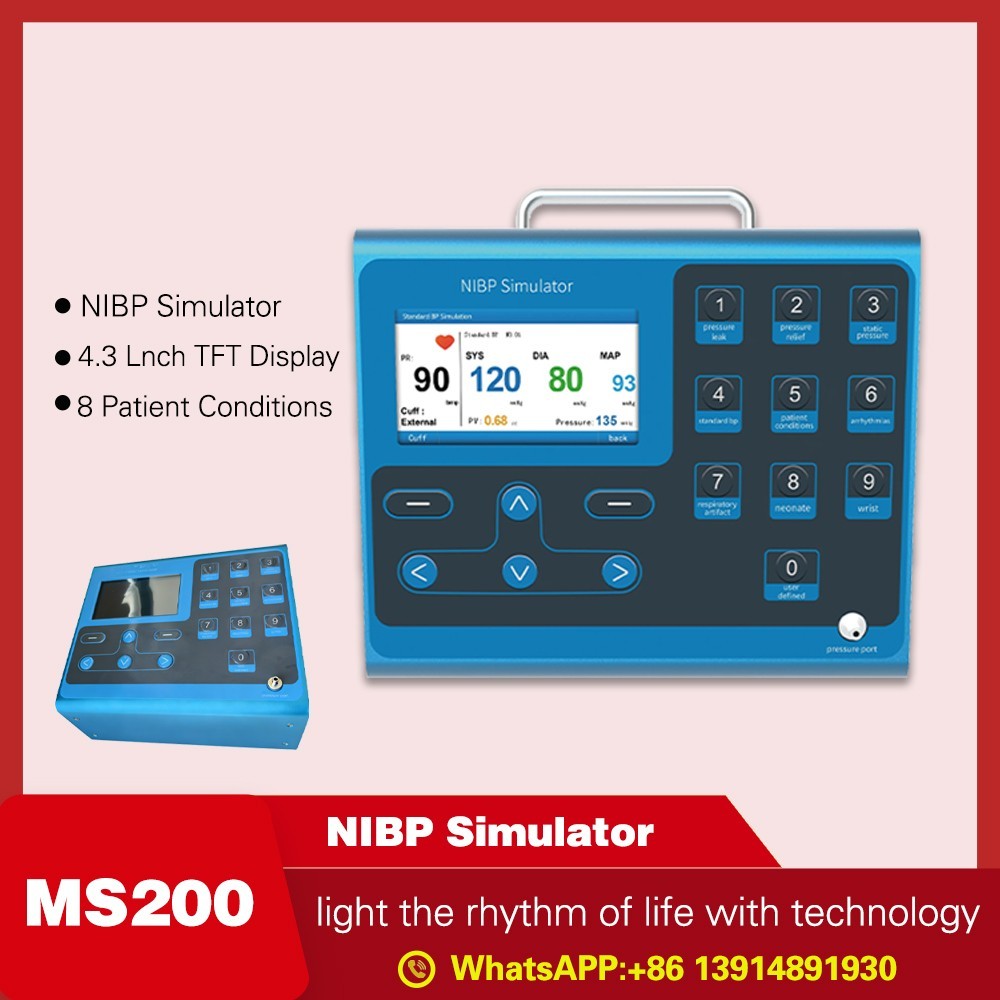 MS200 Blood Pressure Simulation, adopted Oscillometry NIBP Simulator dynamic BP