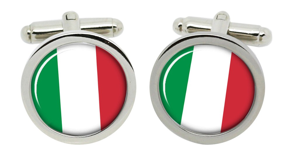 Italy Round Cufflinks in Box