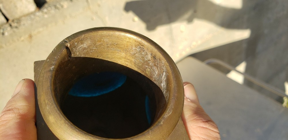 Extremely heavy antique bronze lamp from a steamer ship !!!